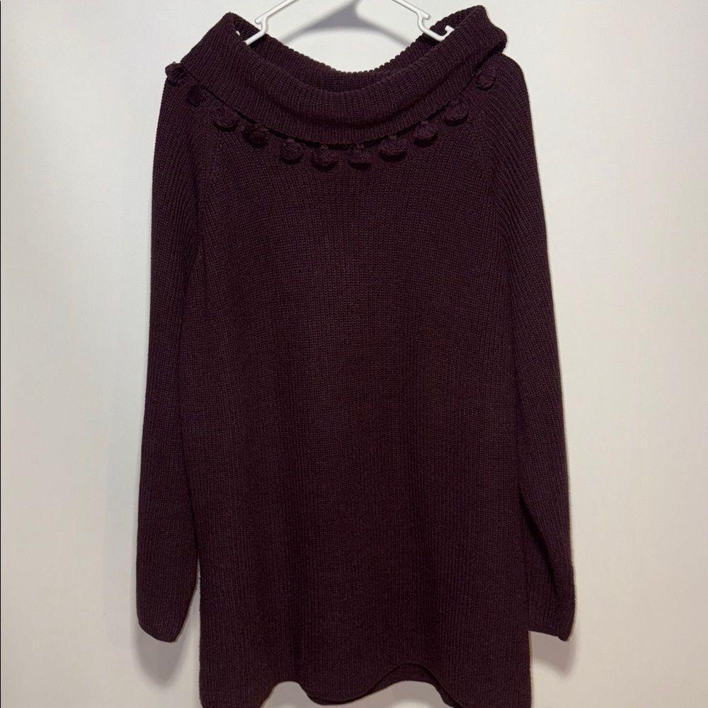 Liz Claiborne Deep Purple Knit Cardigan